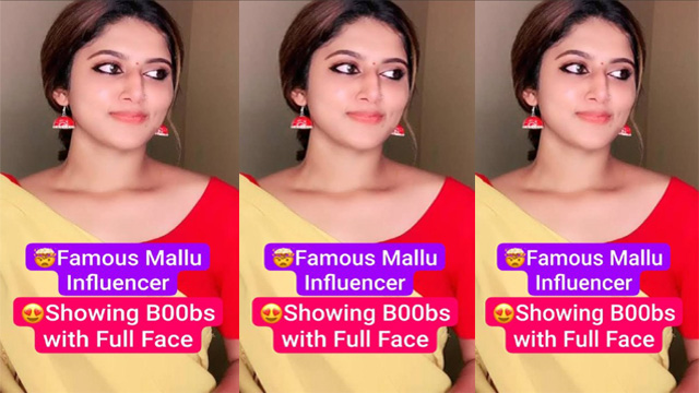 Famous Mallu Influencer Most Demanded – Premium Trending Showing – Boobs with Full Face Mms Video