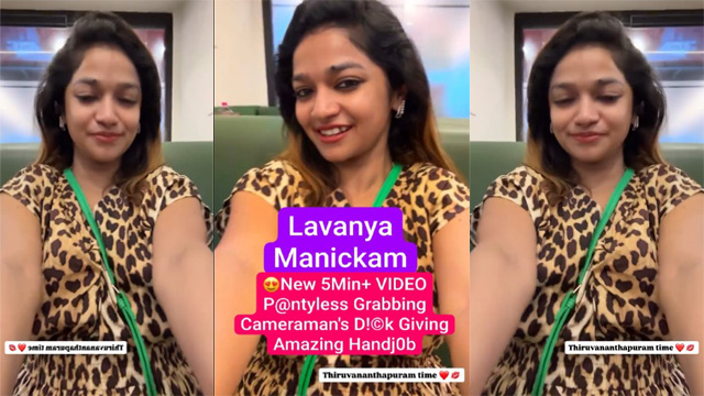 Lavanya Manickam Grabbing Cameraman – Dick K!ssing Giving Amazing – Handjob with Full Face
